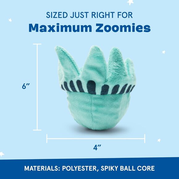 Lady Liberty Ball 2-in-1 Dog Toy - Plush Squeaky Toy for Large Dogs | Large - Picture 3 of 8